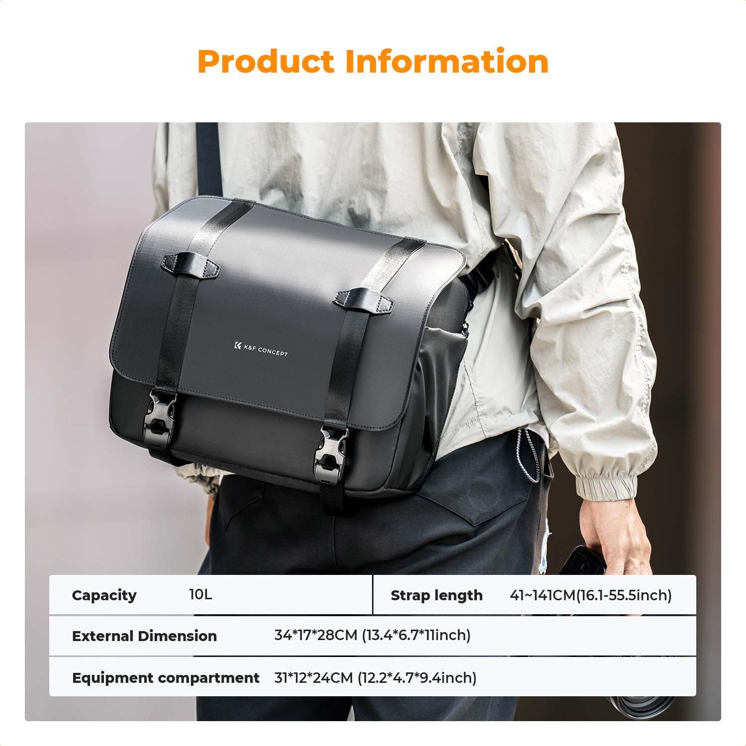 K&F CONCEPT 10L Camera Sling B - Rain Cover Backpack recensie en prijs