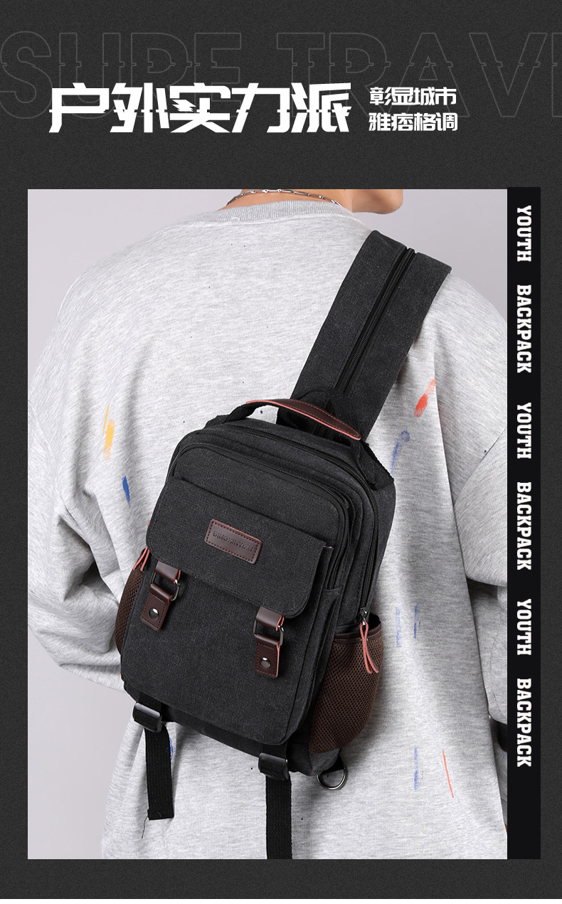 New Canvas Chest Bag Men Large - Canvas Backpack Casual recensie en prijs