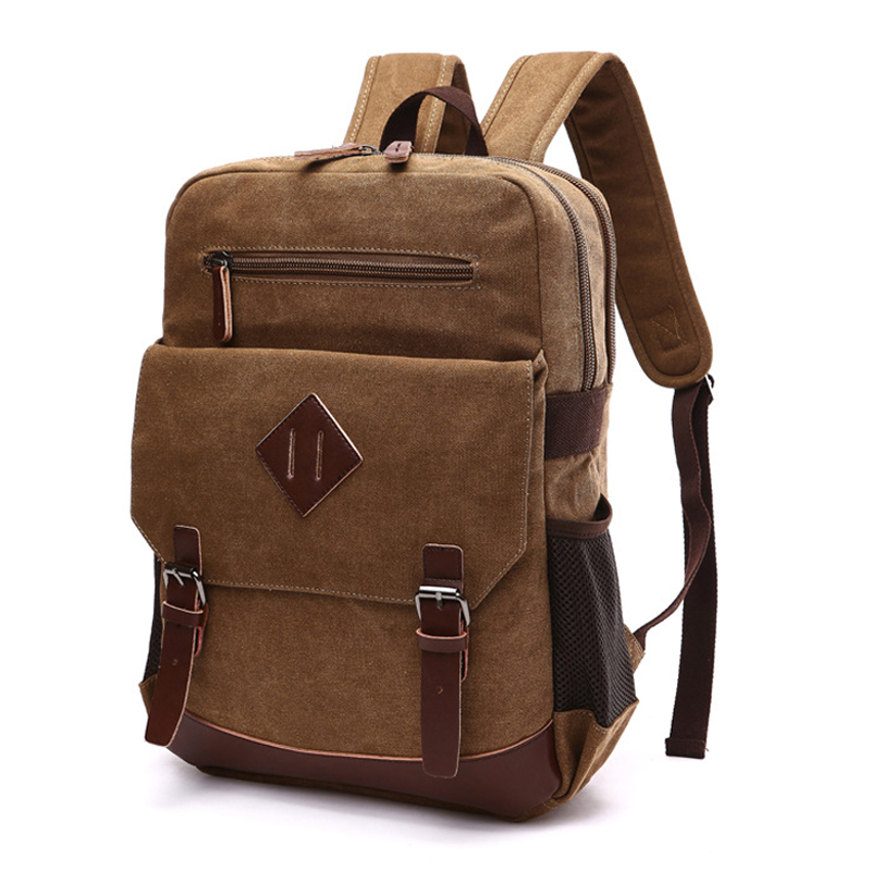 Mens Large Vintage Canvas Back - Laptop Backpack 15.6 recensie en prijs