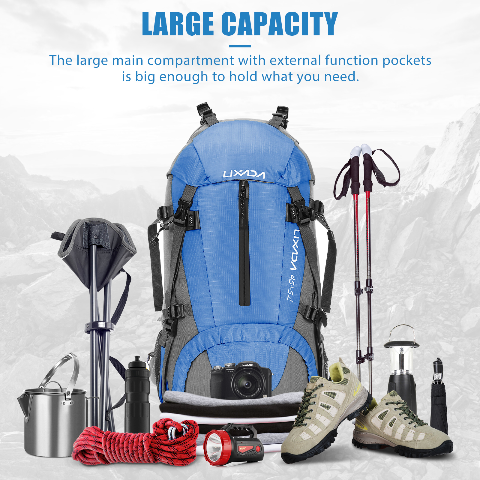 Lixada 50L Large Waterproof Tr - Rain Cover Backpack recensie en prijs