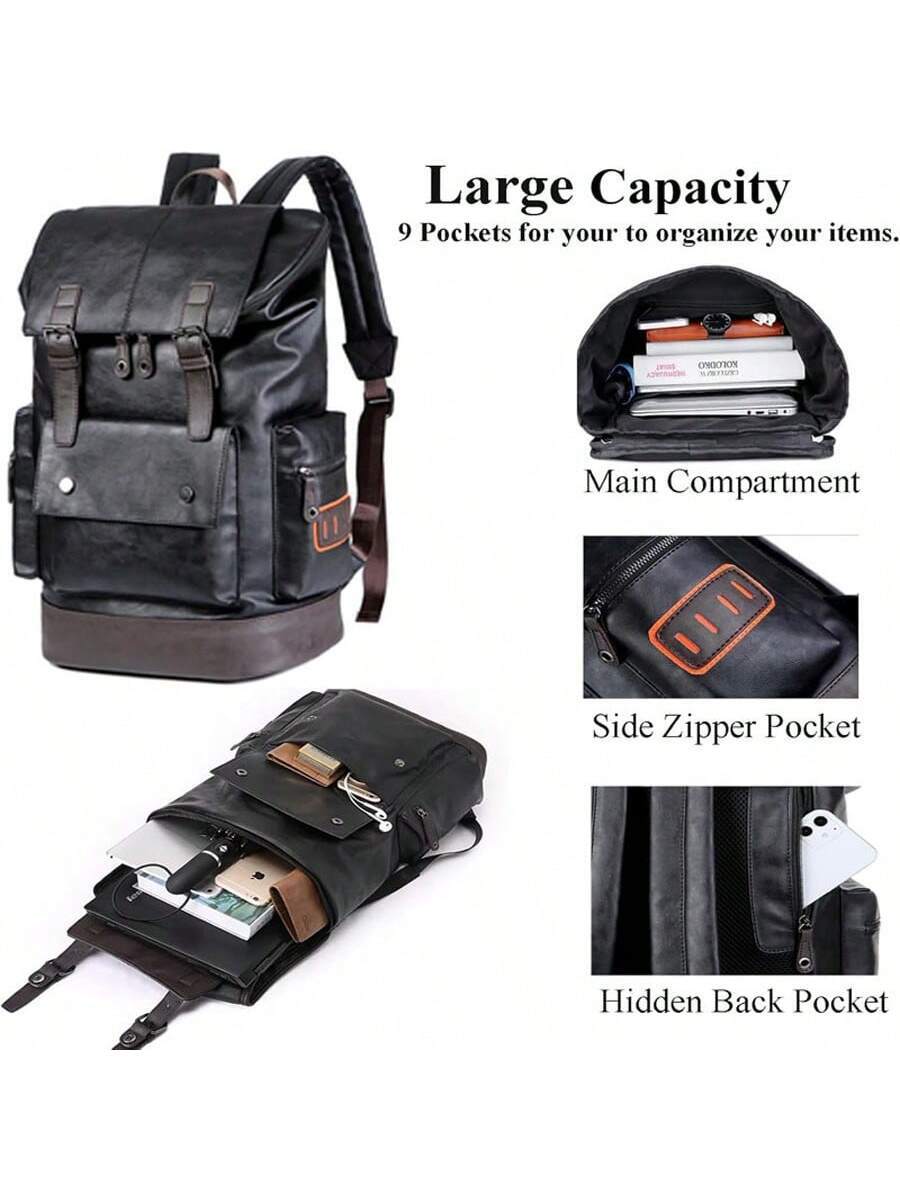 Vintage Black Leather Laptop B - Leather Backpack Vintage recensie en prijs