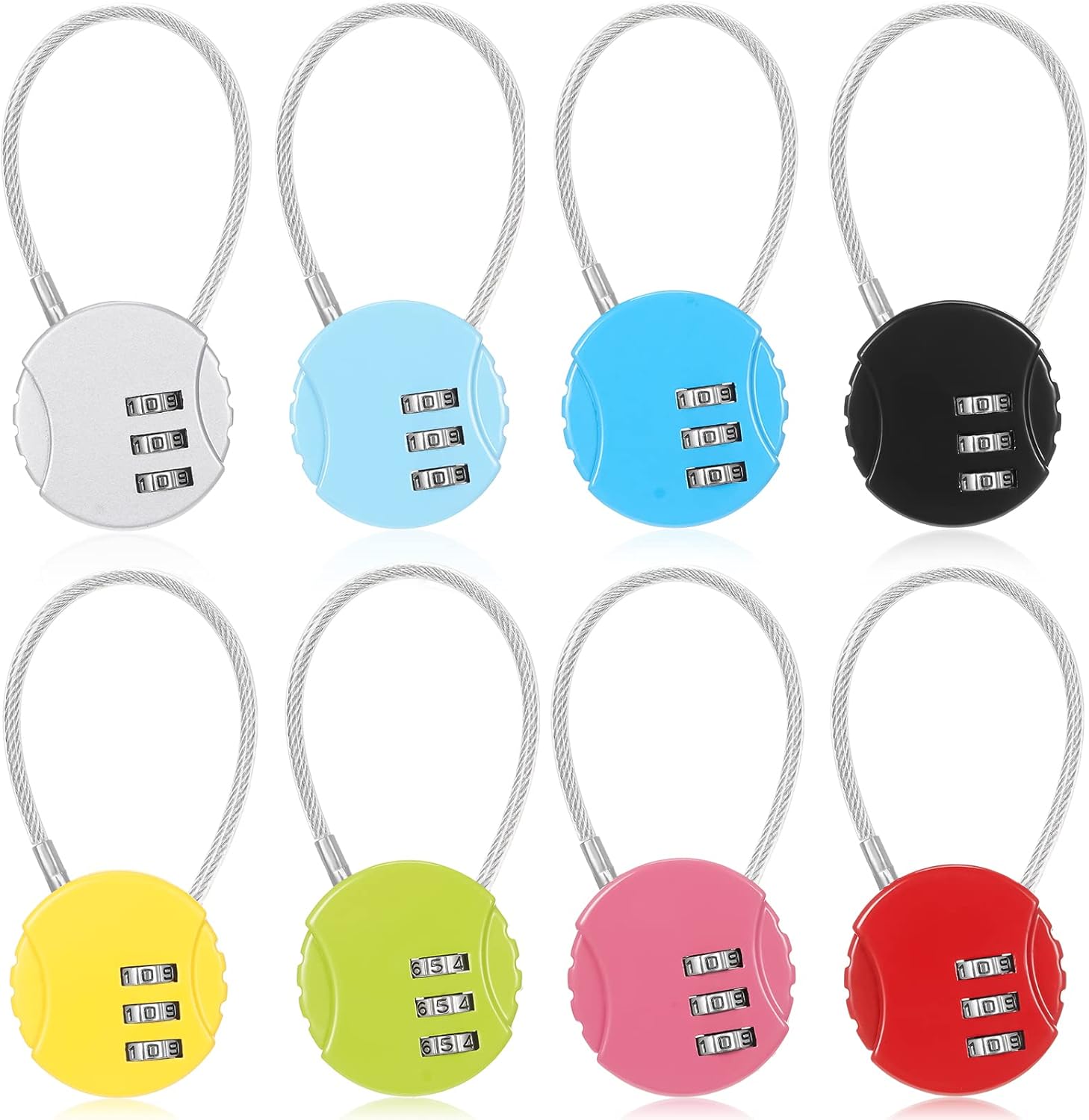 8 Pack Combination Wire Lock 3 - Backpack Lock Combo recensie en prijs