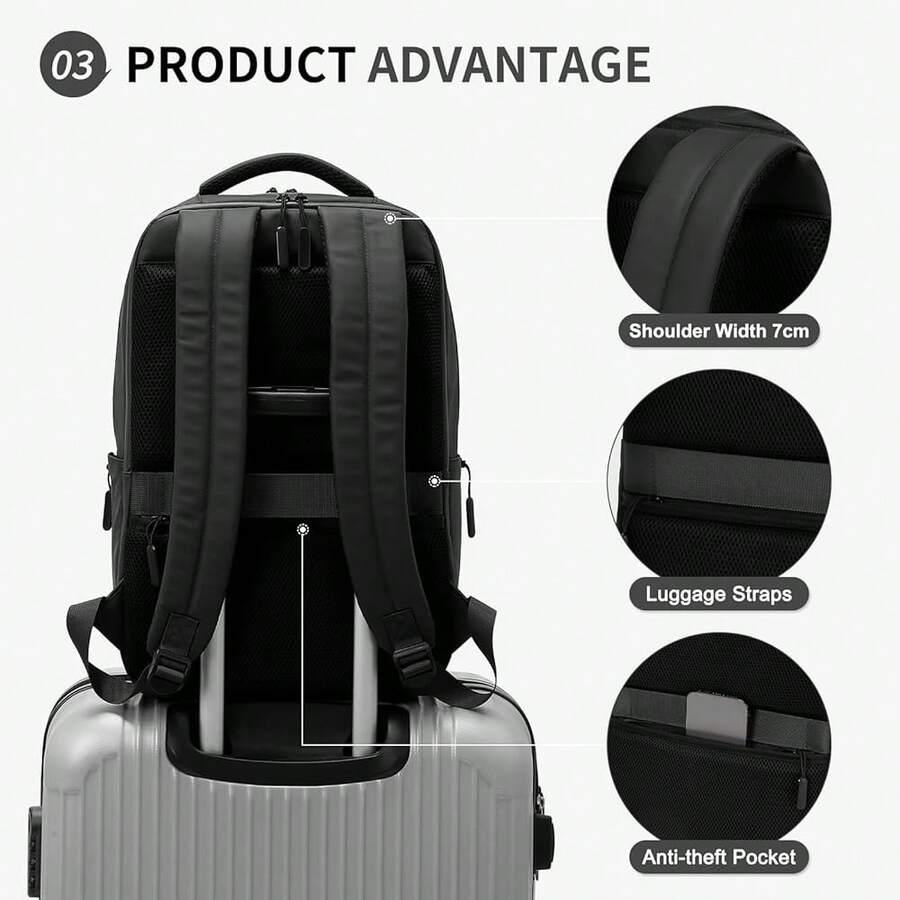 Waterproof Anti-Theft Laptop B - Laptop Backpack 15.6 recensie en prijs
