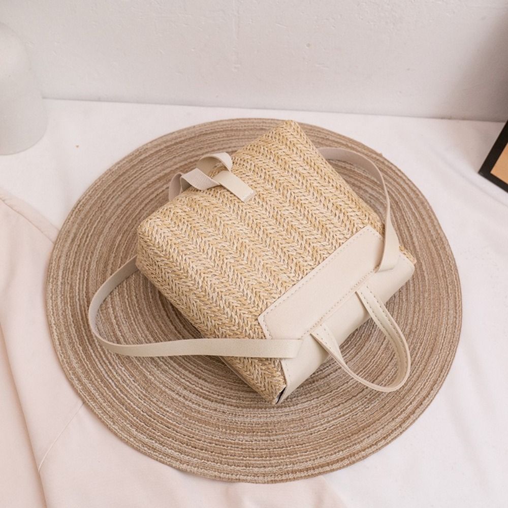 Fashion PU Leather Straw Backp - Leather Backpack Vintage recensie en prijs