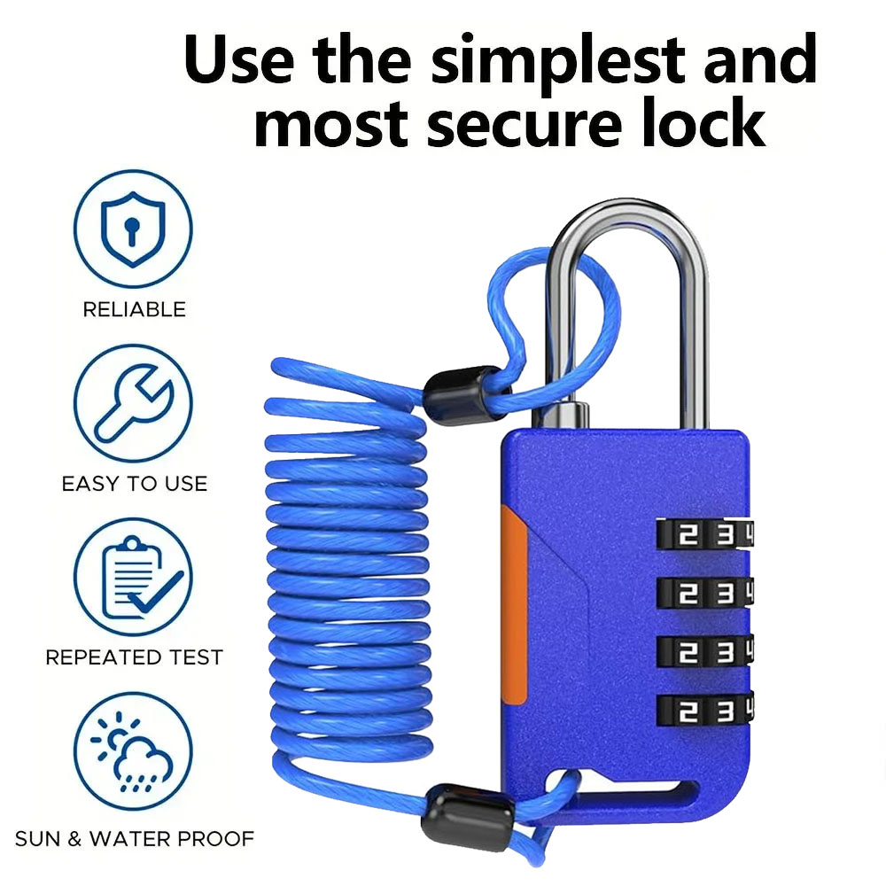 4 Digit Combination Padlock wi - Travel Backpack Anti Theft recensie en prijs