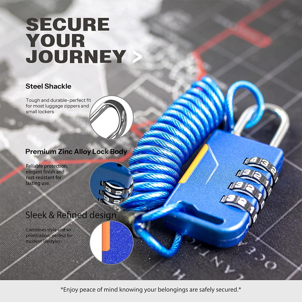 4 Digit Combination Padlock wi - Travel Backpack Anti Theft recensie en prijs