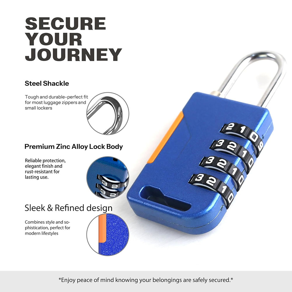 4 Digit Combination Padlock wi - Travel Backpack Anti Theft recensie en prijs