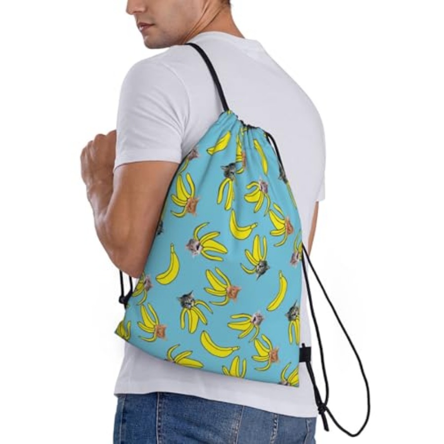 Funny Cat Banana Bananas Draws - Drawstring Gym Bag recensie en prijs